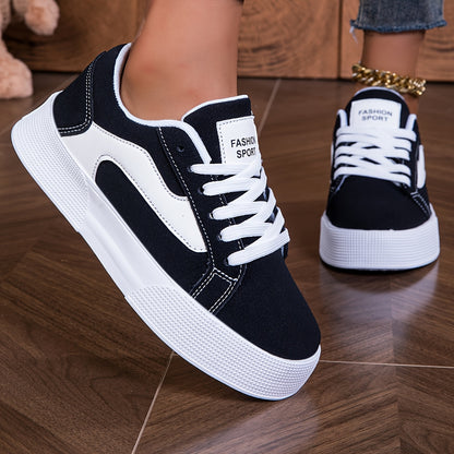 Zapatillas deportivas informales para mujer - Con cordones, ligeras, para el día a día