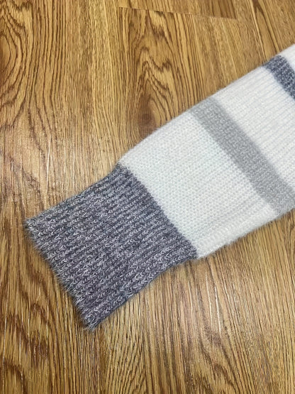 Women’s Plush Color-Block Sweater – Soft Fleece Pullover for Fall/Winter