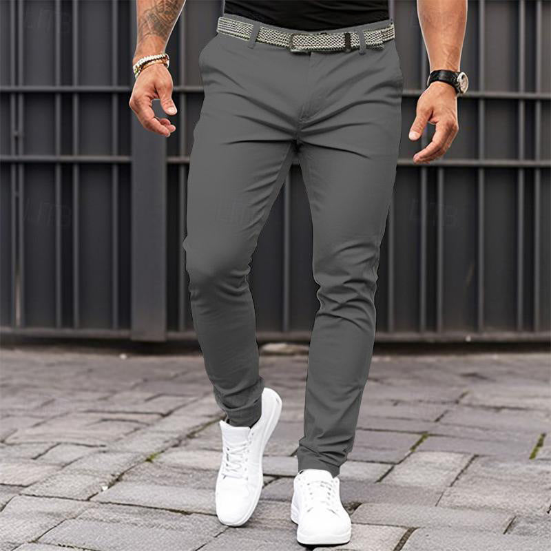 Pantalon Homme Coupe Slim Décontracté – Pantalon de Costume Extensible
