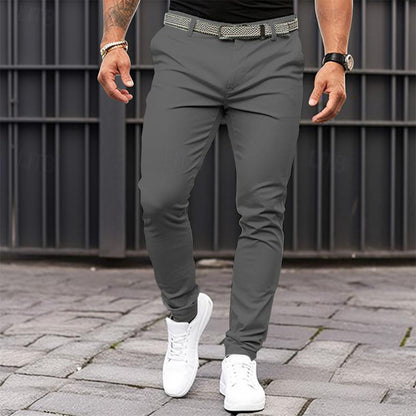 Pantalon Homme Coupe Slim Décontracté – Pantalon de Costume Extensible