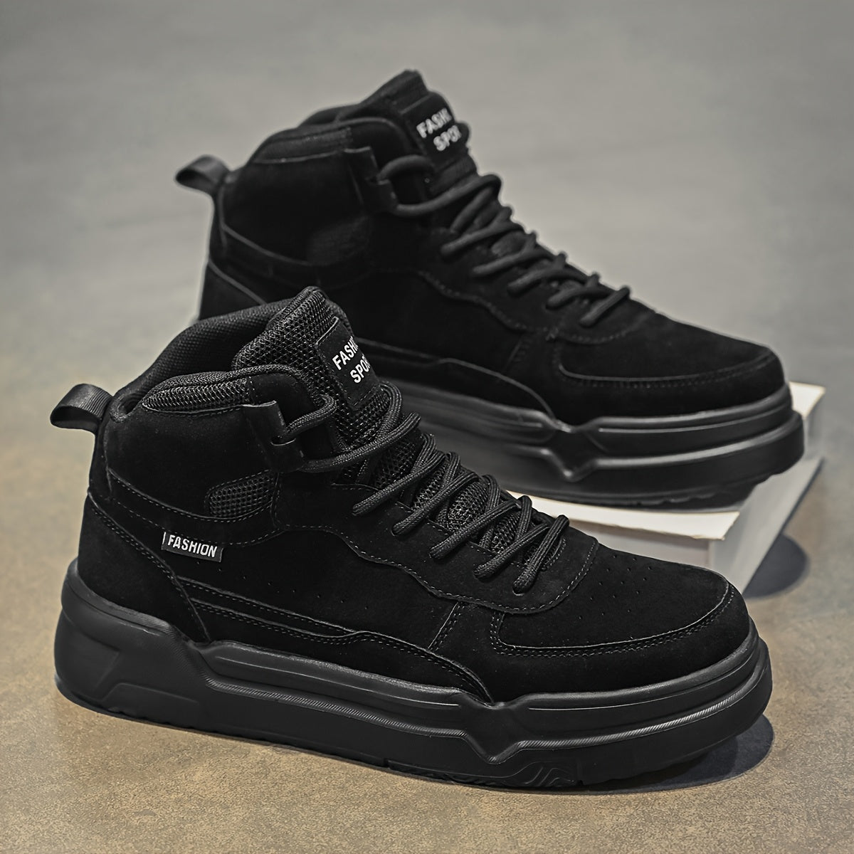 Baskets montantes homme – Chaussures de sport urbaines à lacets