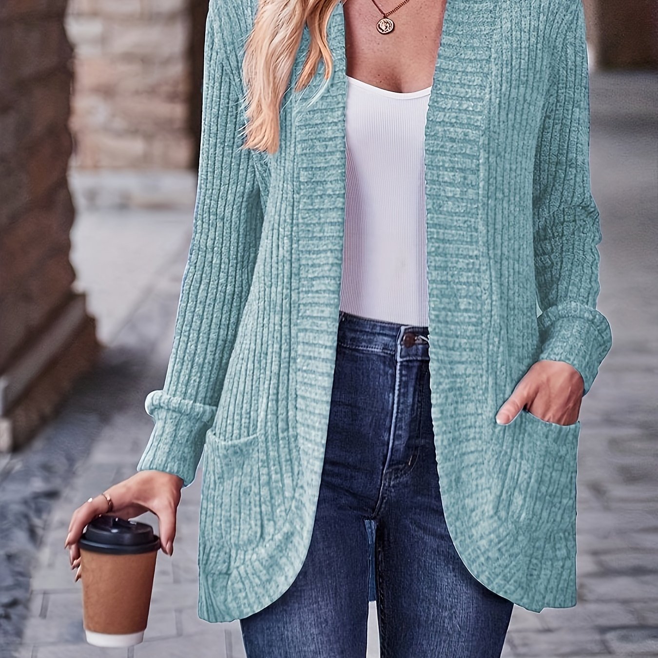 Women’s Elegant Loose Fit Blouse – Mustard Yellow Long Sleeve Top