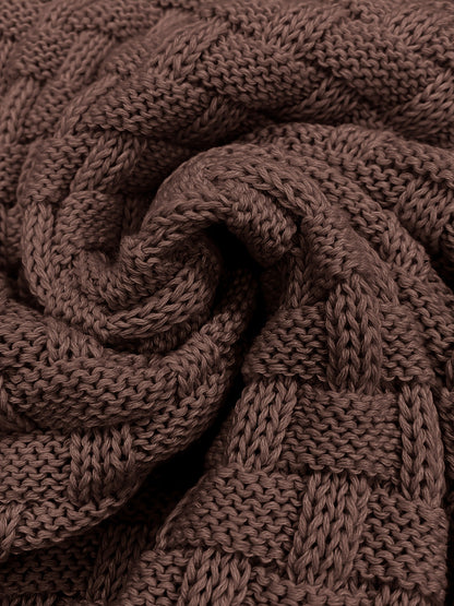 Men’s Waffle Knit Sweater – High Stretch Pullover with Lapel Collar