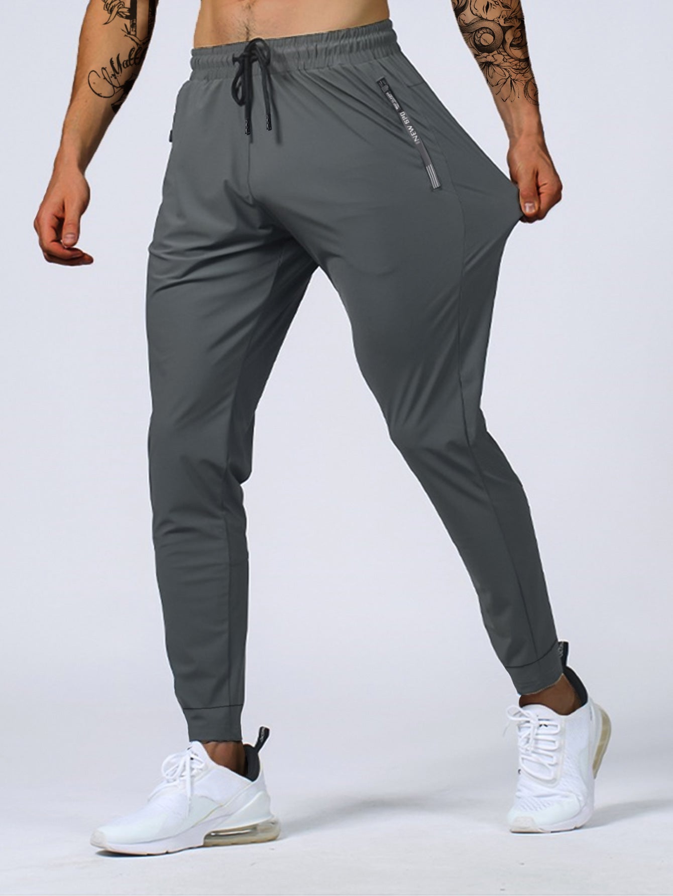 Loom & Soul™ Men’s Jogging Sports Pants – Lightweight Yoga & Training Trousers with High Elastic Comfort Fit