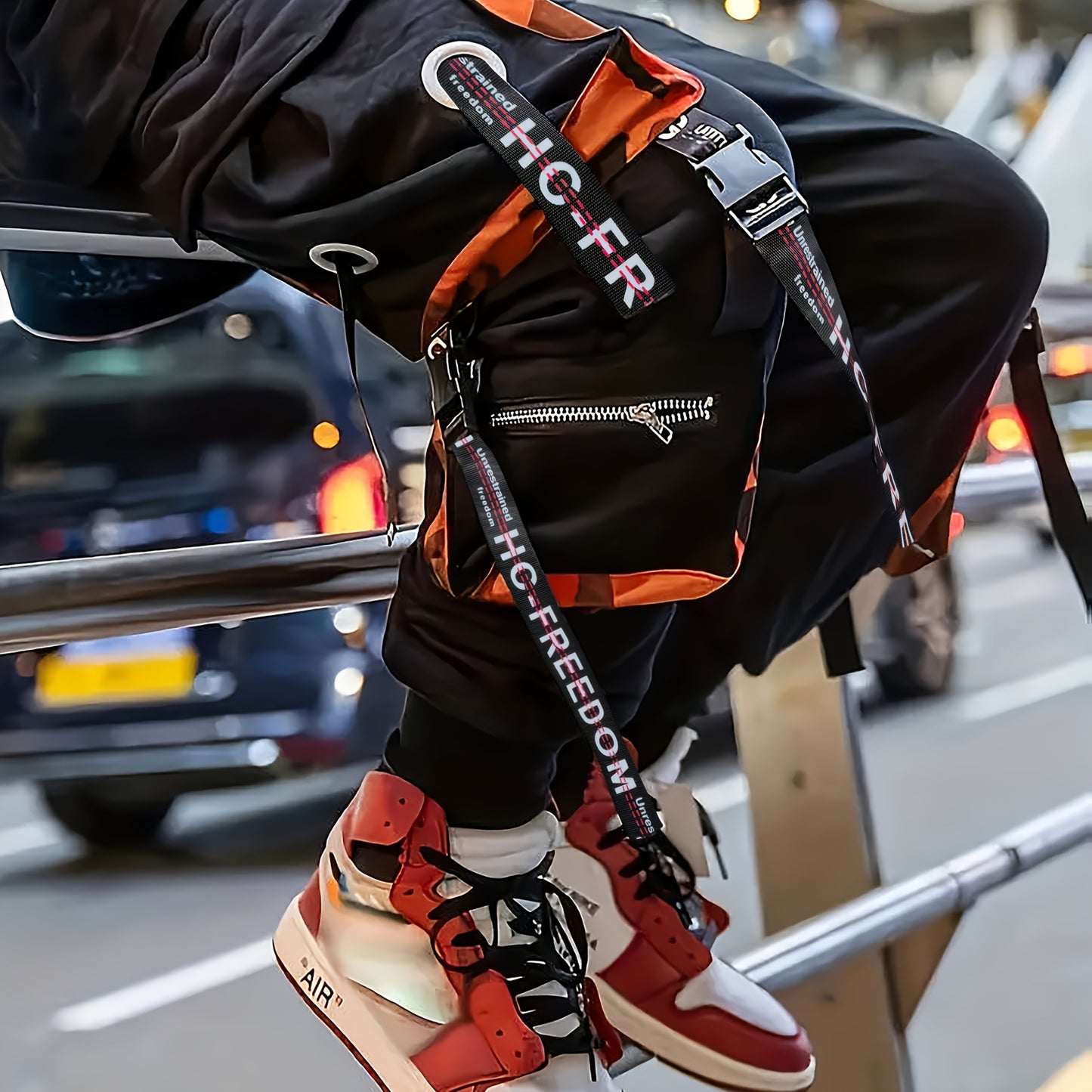 Men’s Alphabet Cargo Pants – Trendy Streetwear Multi-Pocket Trousers