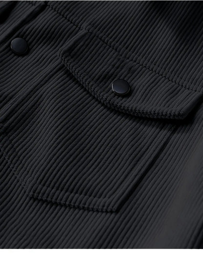 Veste d'hiver coupe-vent pour homme – Manteau en velours côtelé isolé