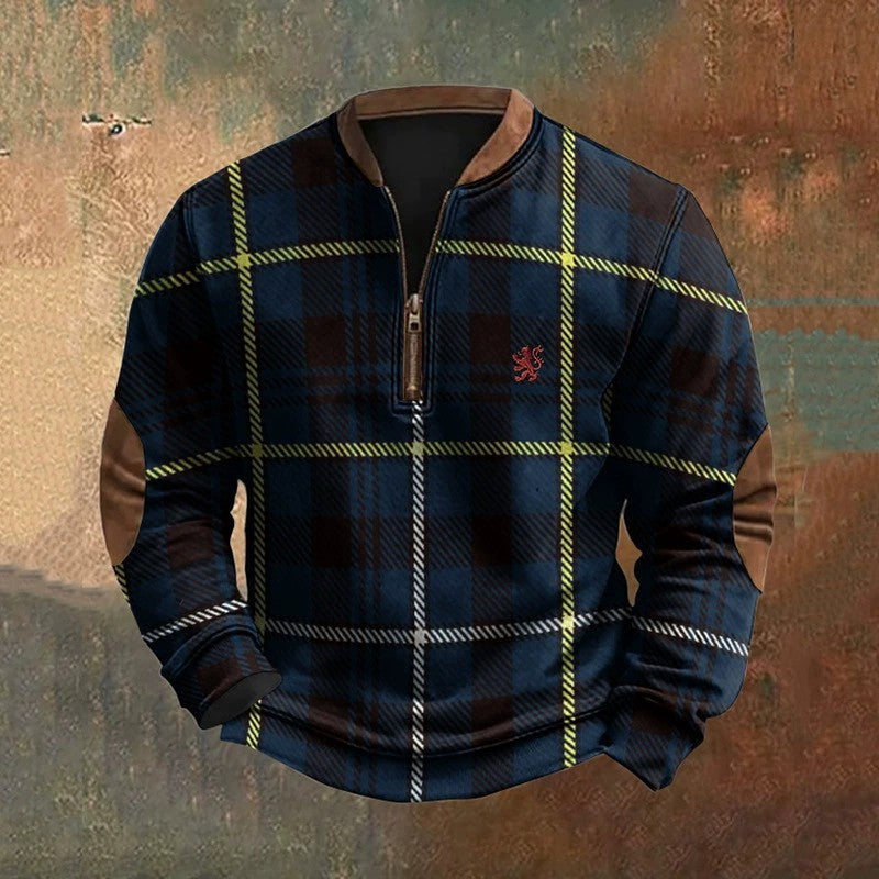 Men’s 3D Digital Print Zip-Up Sweatshirt – Spring & Autumn Style