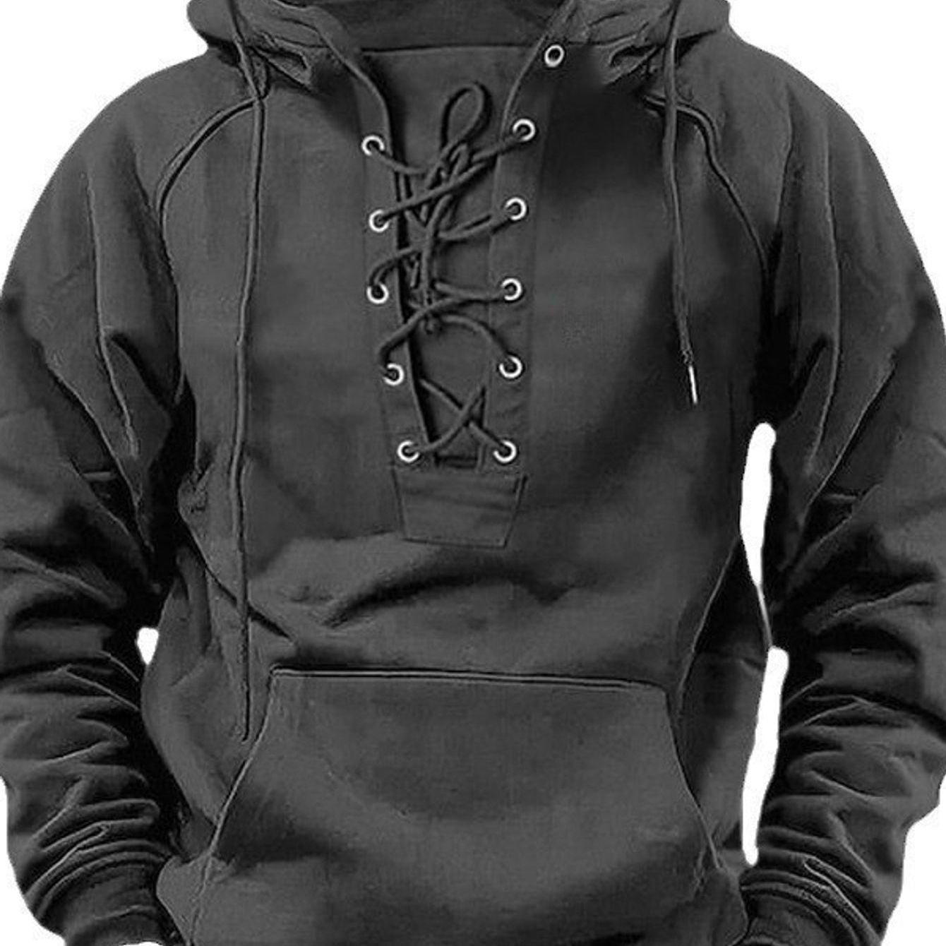 Men’s Oversized Hoodie – Plus Size Heavyweight Pullover with Pocket