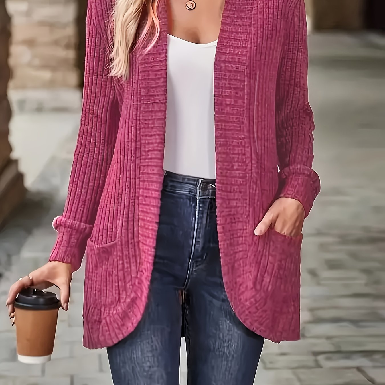 Women’s Elegant Loose Fit Blouse – Mustard Yellow Long Sleeve Top