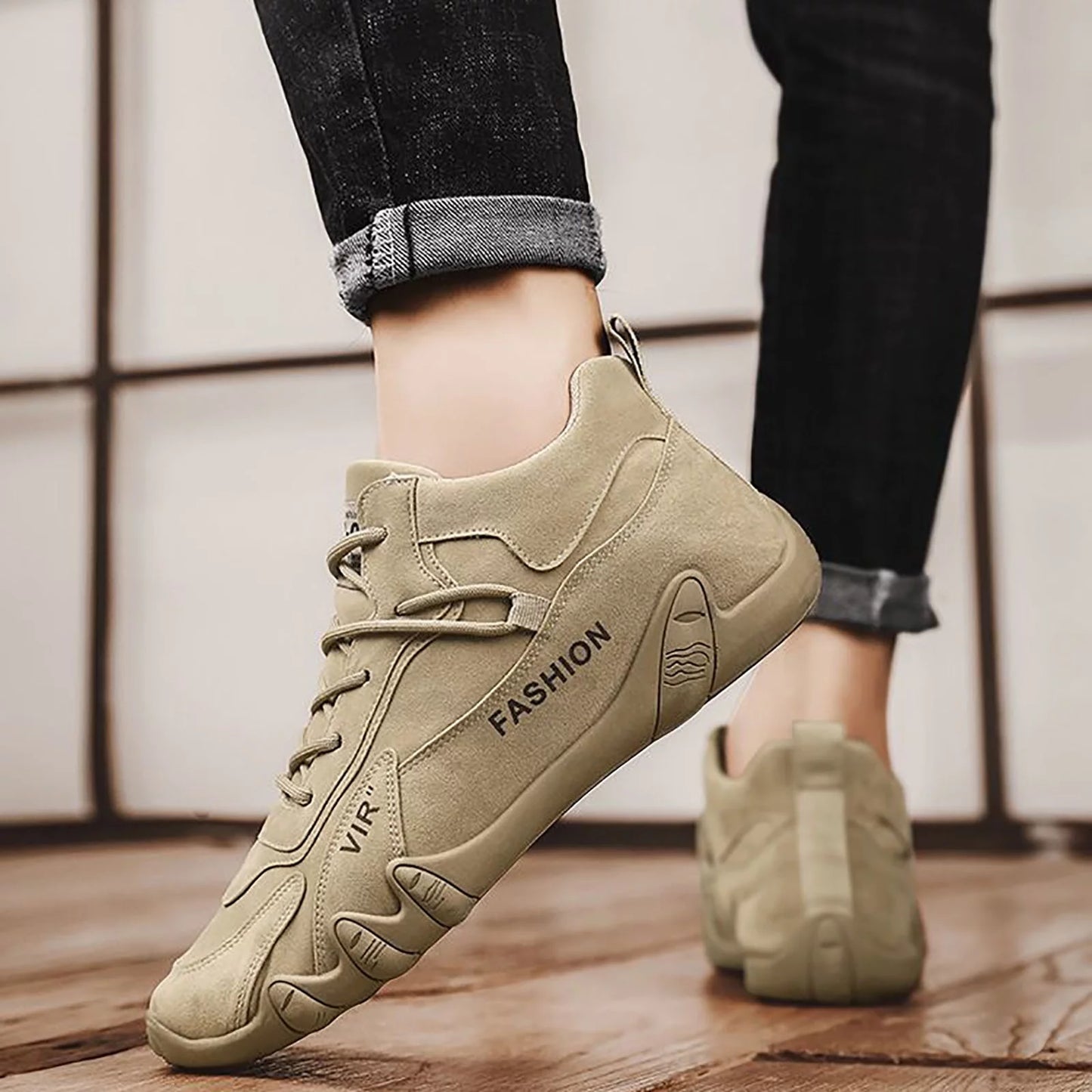 Mens High Tops Mens Soft Walking Shoes Lace up Extra Wide Dress Shoes for Men Sports Shoes for Men Popular Labor Work Shoes Wear High Top Board Shoes Casual Leisure Shoes Mens Leather Casual S