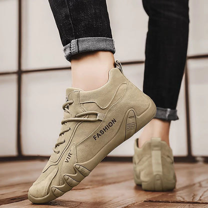 Mens High Tops Mens Soft Walking Shoes Lace up Extra Wide Dress Shoes for Men Sports Shoes for Men Popular Labor Work Shoes Wear High Top Board Shoes Casual Leisure Shoes Mens Leather Casual S