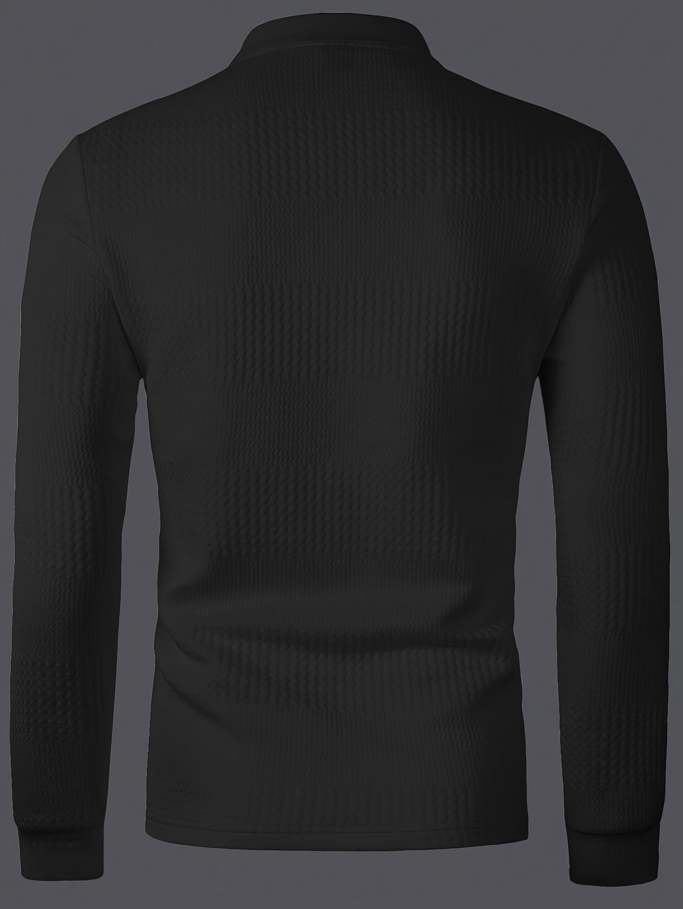 Men’s Summer Jacquard Lapel Shirt – Slim Fit Short Sleeve Polo