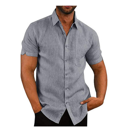 Chemise décontractée boutonnée pour homme – Haut ample à épaules tombantes