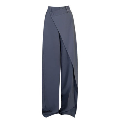 Loom & Soul™ Irregular Wide-Leg Pants – Women’s High-Waist Loose Trousers