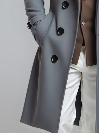 Veste mi-longue 3-en-1 pour homme – Manteau croisé