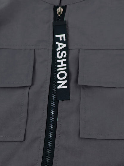 Directional Cargo Zip-Up Two-Piece Set – Women’s Casual Streetwear