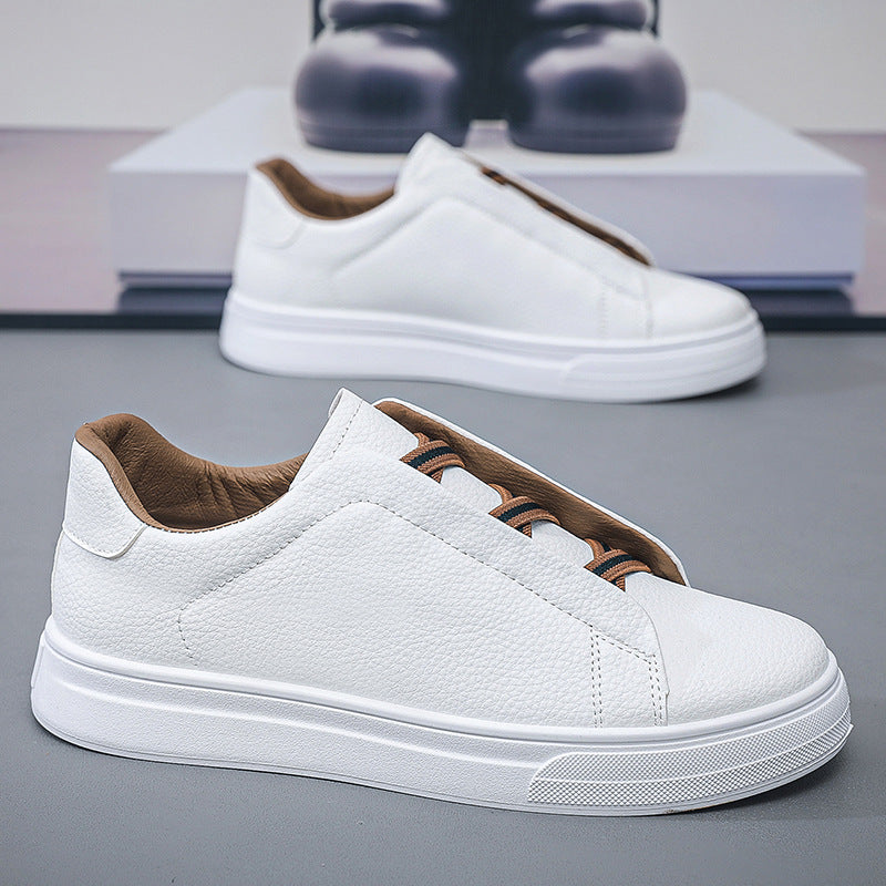 Men’s Korean Casual Slip-On Shoes – Vintage Elastic Comfort Fit