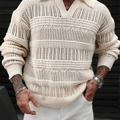 Men’s Lightweight Knit Pullover – Breathable Academic Style Sweater