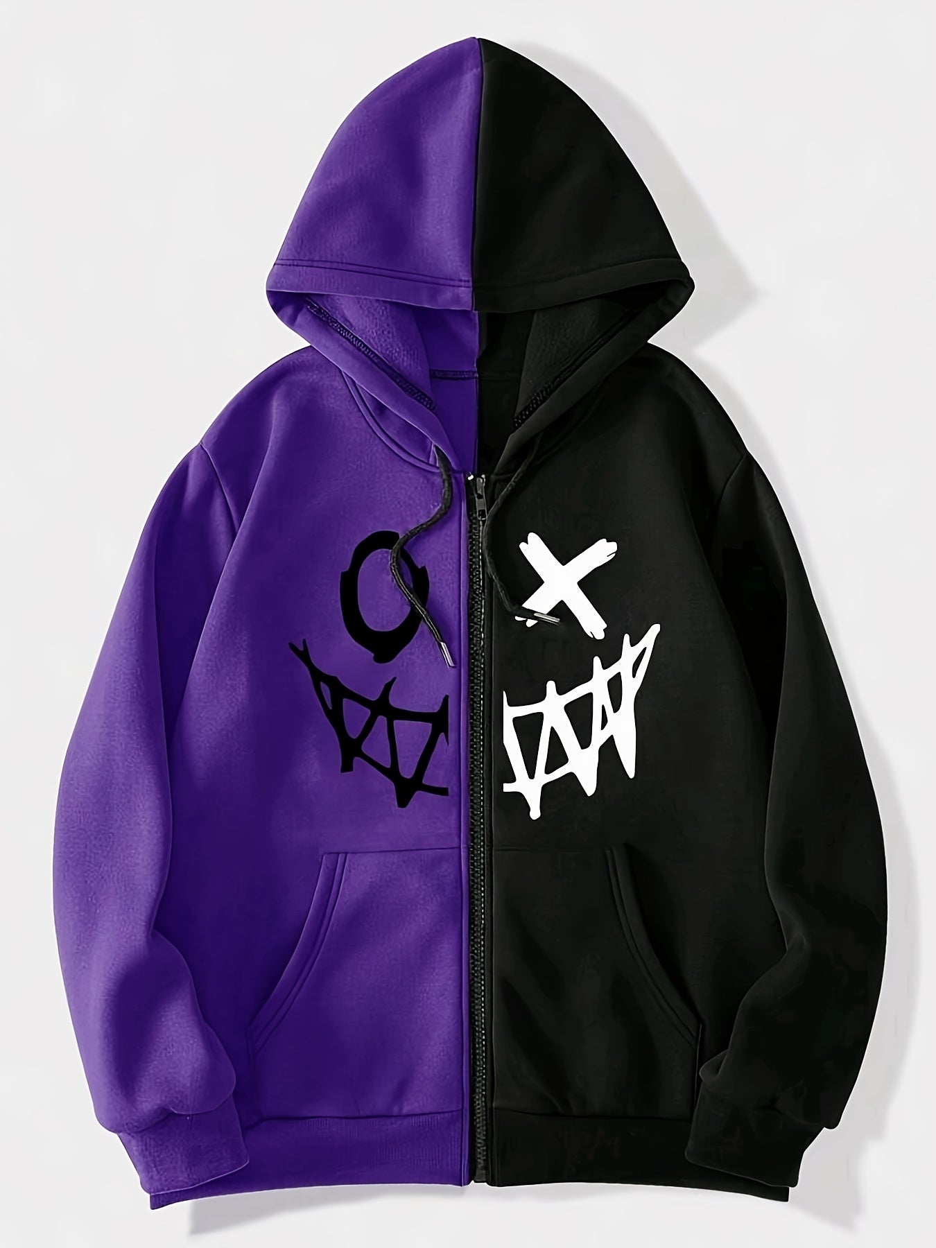 Loom & Soul Men’s Royal Blue Zip Hoodie – Two-Tone Warm Fall Jacket