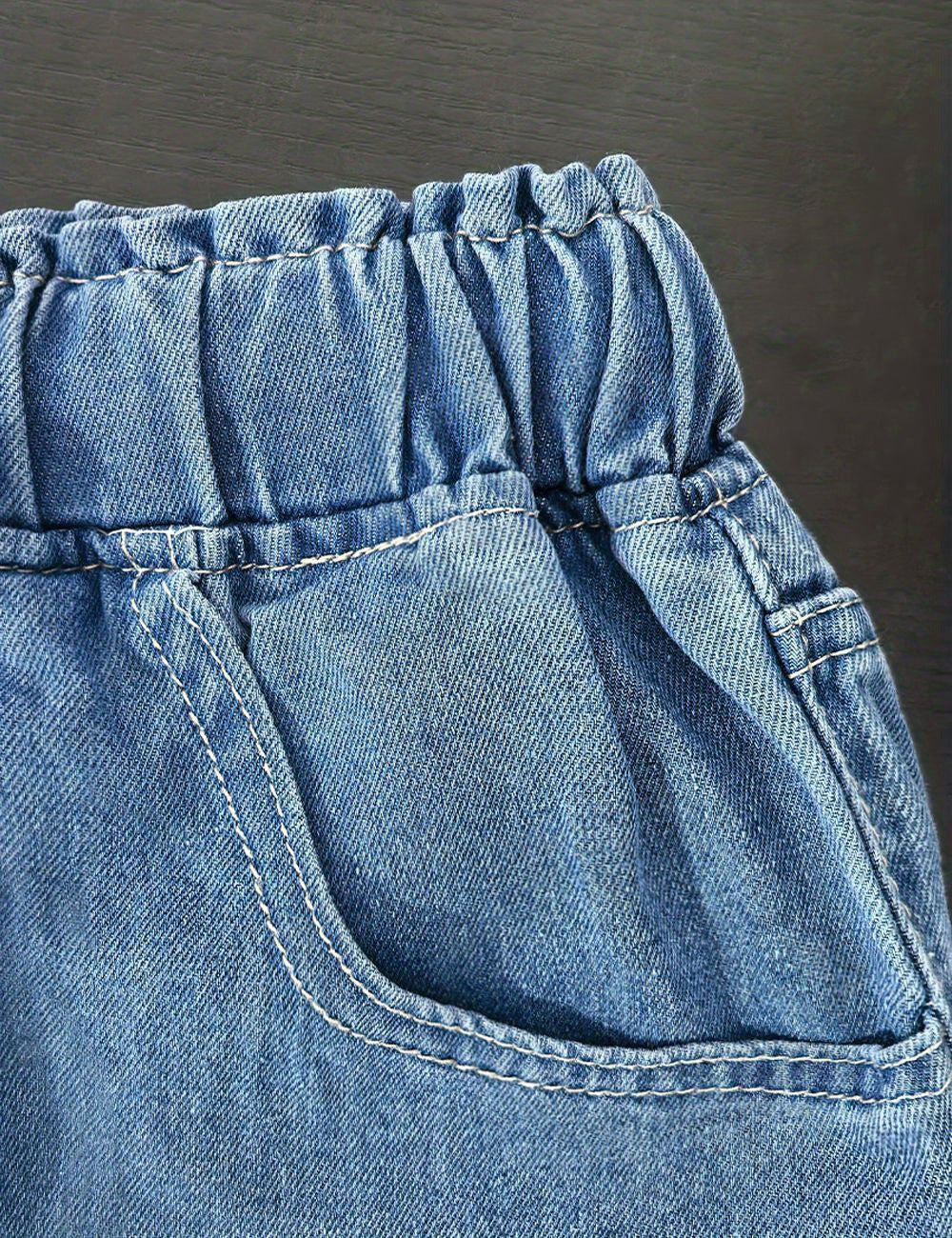 Women’s High-Waist Wide-Leg Jeans – 2025 Stretch Drawstring Denim