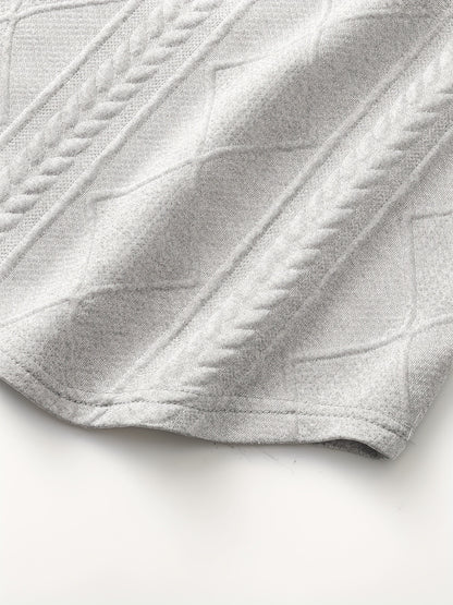 Men’s Geometric Crew Neck Sweatshirt – Long Sleeve Casual Pullover