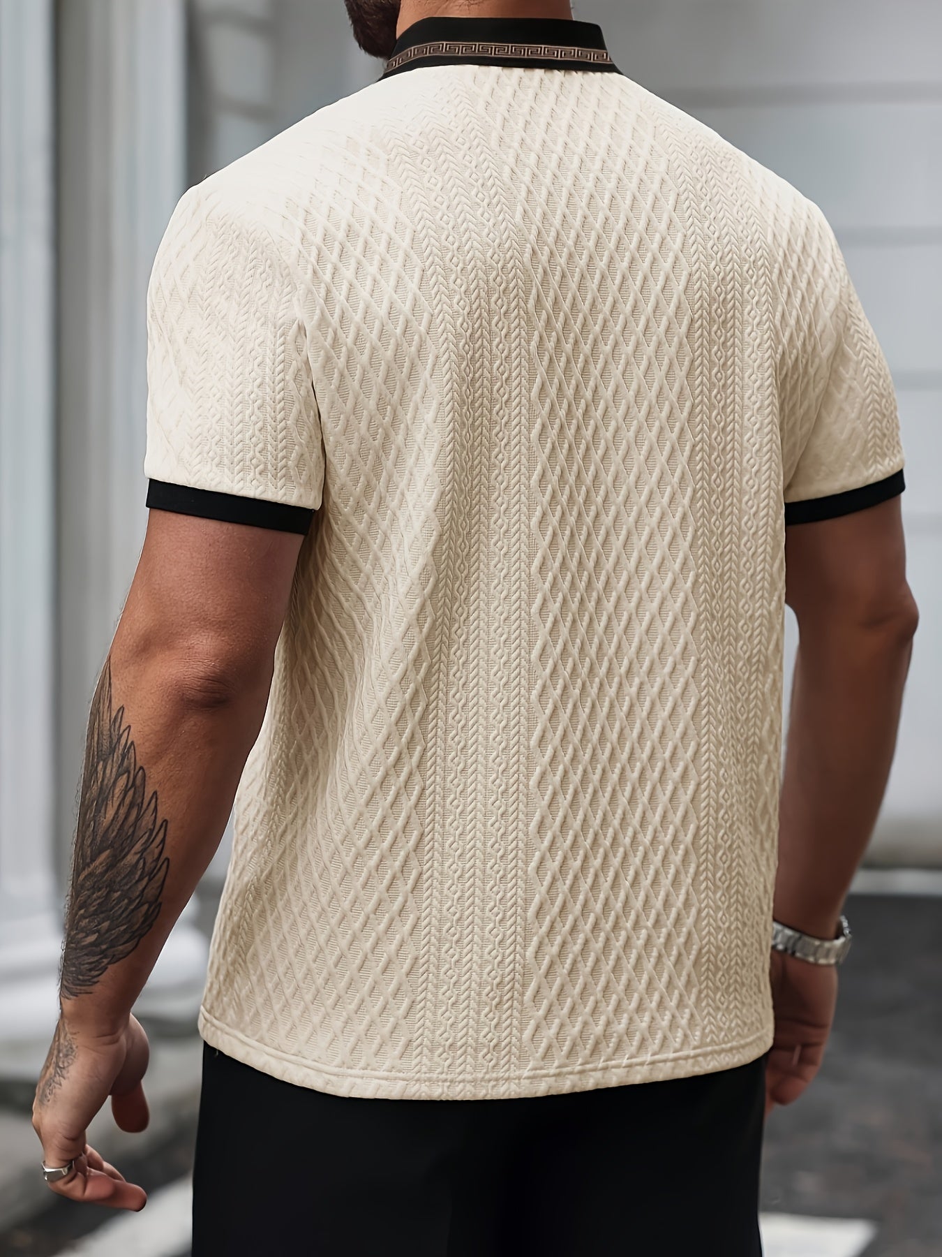 Polo color block homme – Polo d'été décontracté et respirant pour le golf