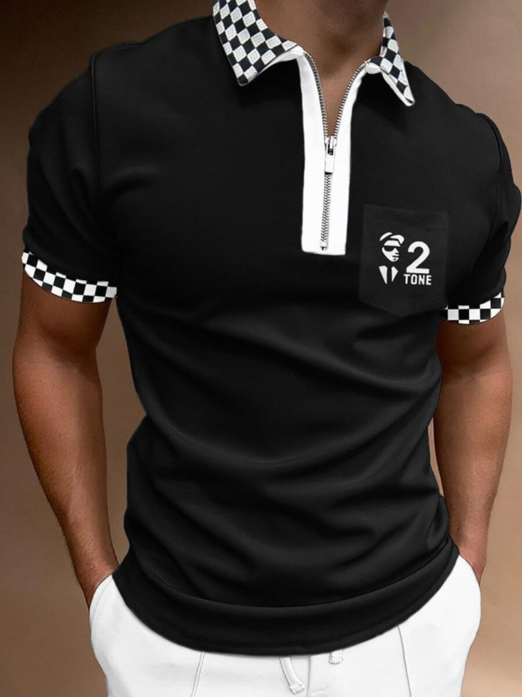 Polo rayé homme – Coupe moderne, mélange de coton, manches courtes