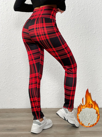 Women’s Fleece-Lined High-Waist Leggings – Cozy Winter Straight Pants
