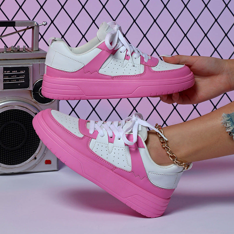 Loom & Soul Unisex Platform Sneakers – European & American Style Non-Slip Casual Sports Shoes with Soft EVA Sole