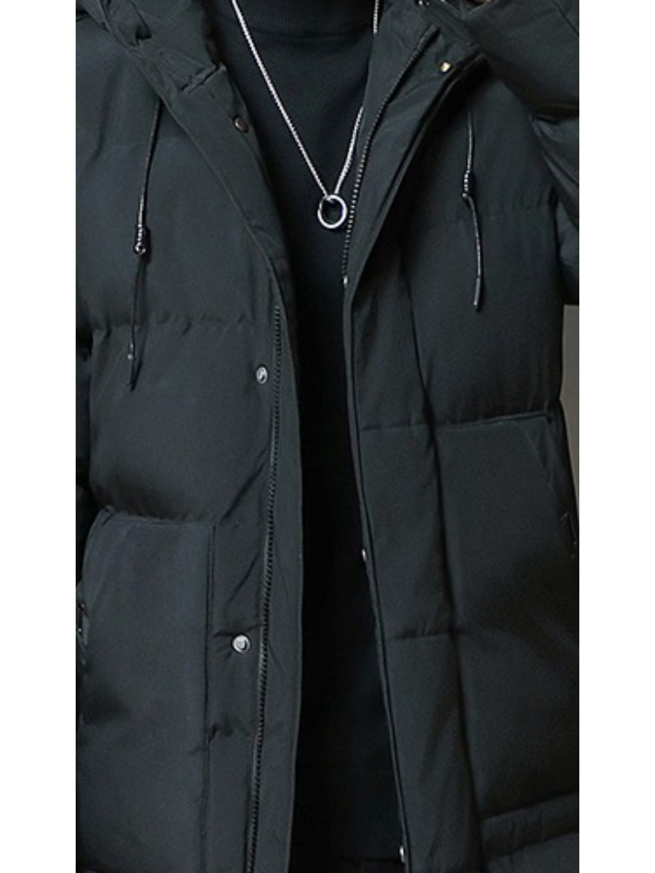Chaqueta acolchada con capucha para hombre – Abrigo grueso y cálido para exteriores