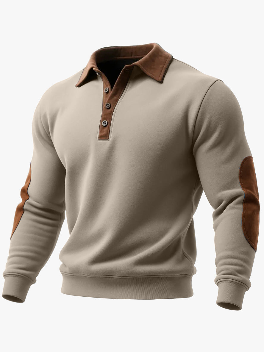 Sudadera con media cremallera y estampado 3D estilo étnico para hombre – Casual, holgada, de manga larga