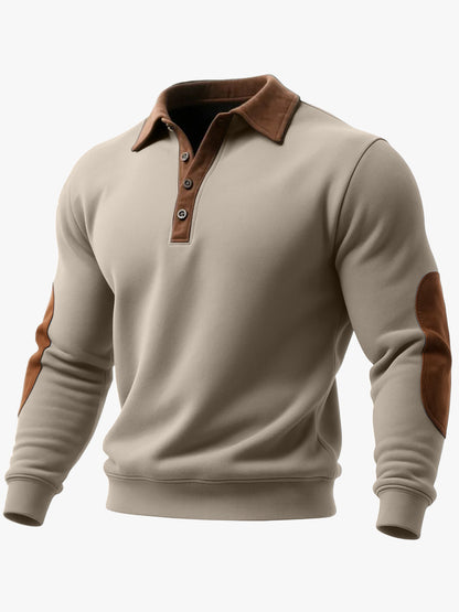Sudadera con media cremallera y estampado 3D estilo étnico para hombre – Casual, holgada, de manga larga