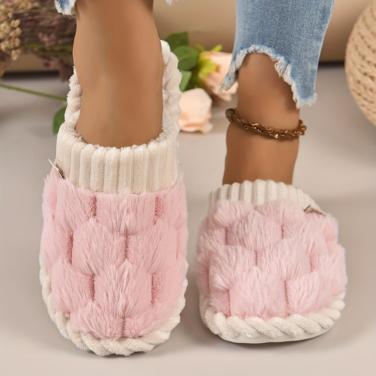 Pantuflas de Lujo Forradas para Mujer – Comodidad sin Cierres para Interiores y Exteriores