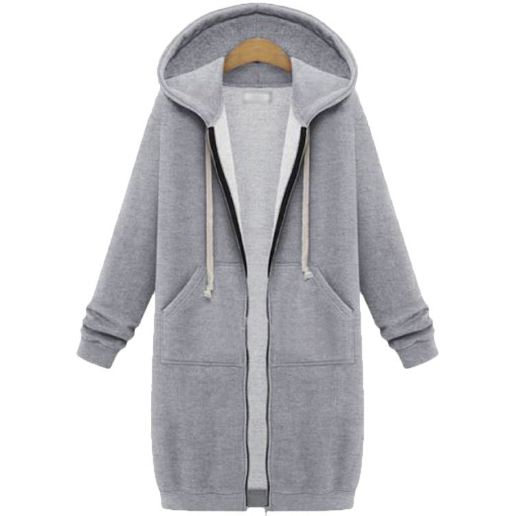Loom & Soul Women’s Hooded Fleece Jacket – Long Zipper Coat with Soft Lining, Casual Warm Outerwear