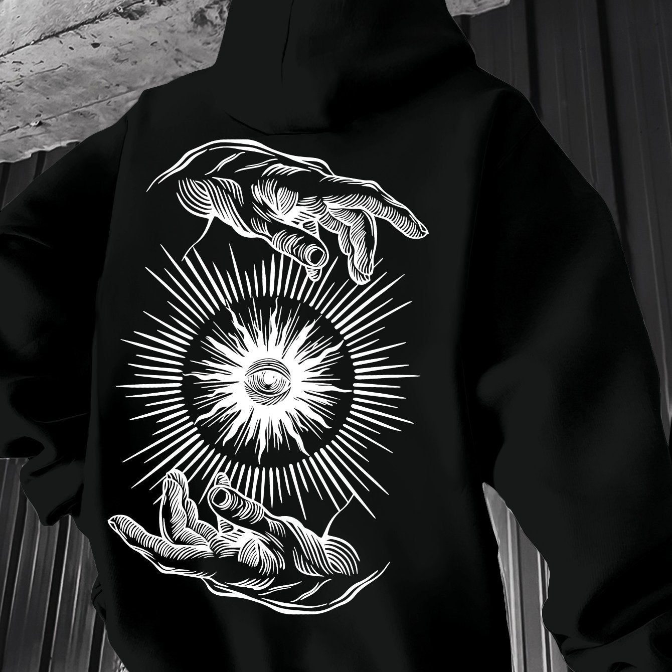 Men’s Lightweight Hoodie – Minimalist Graphic Spring Pullover