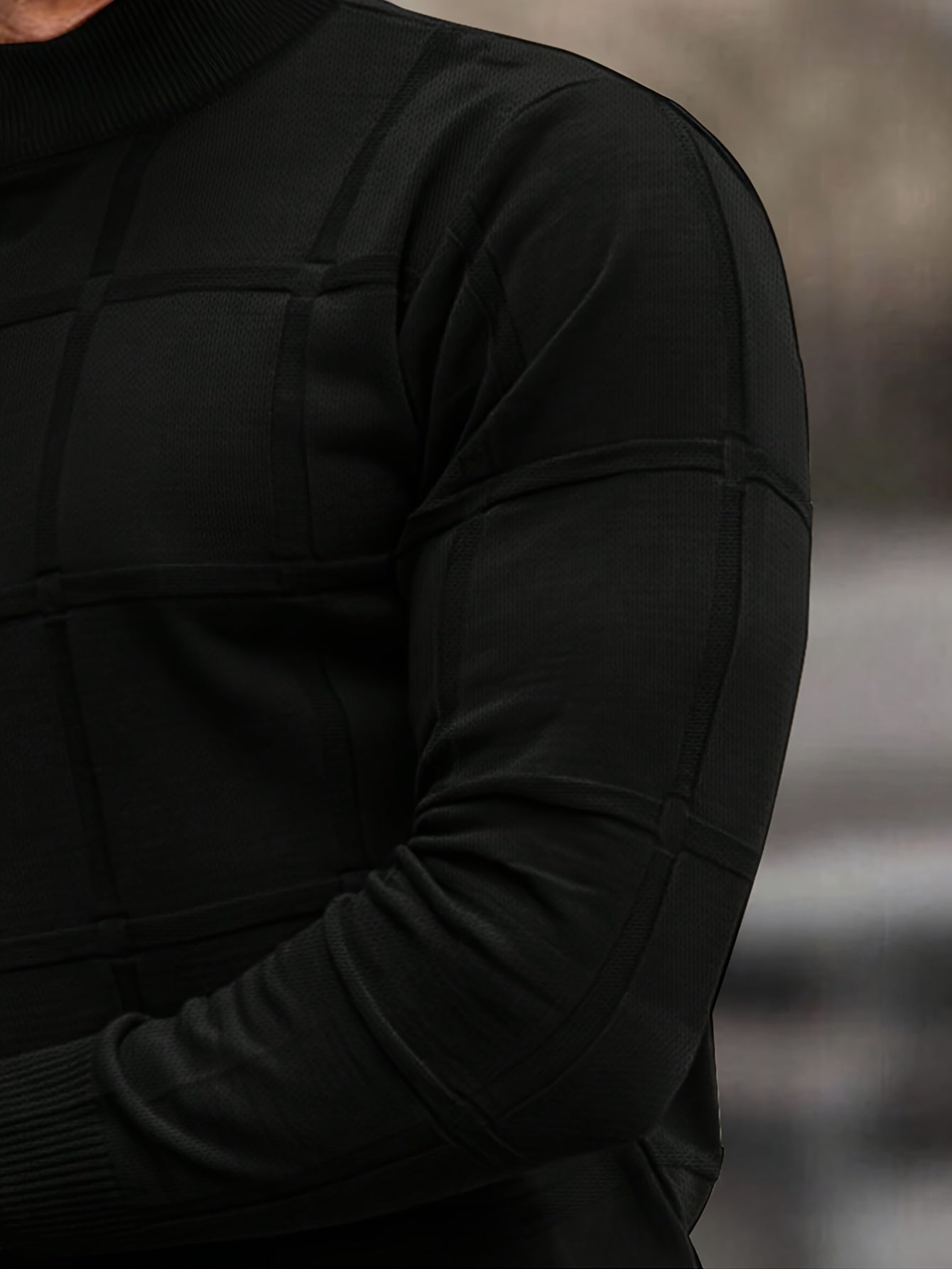 Chandail en maille à col montant en coton pour hommes – Chandail en tricot haut de gamme