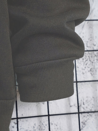 Men’s Printed Crewneck Sweatshirt – Trendy Casual Street Pullover