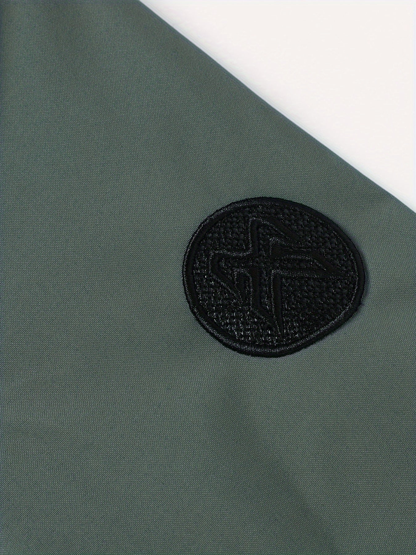 Men’s Letter Embroidered Bomber Jacket – Sporty Casual Streetwear