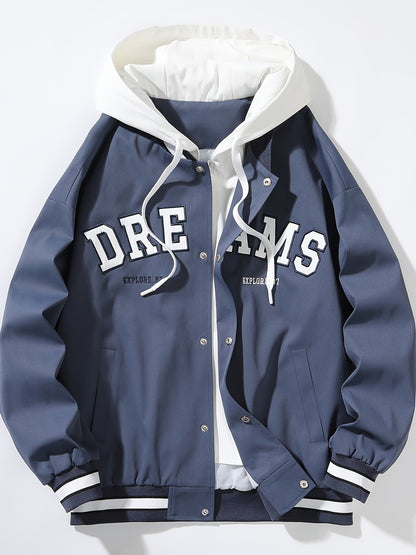 Loom & Soul Men’s  “DREAMS” Hooded Jacket – Loose Streetwear Coat