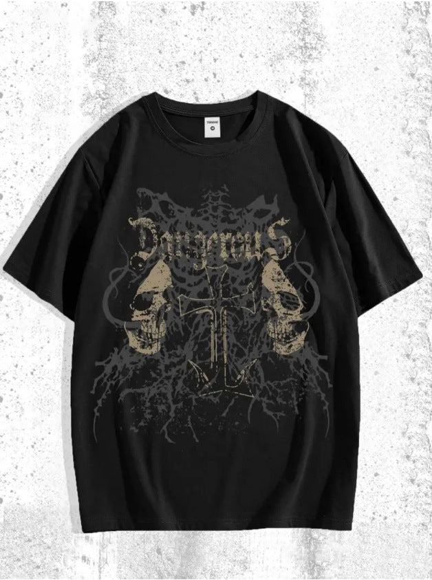 T-shirt rétro en coton pour homme – Tee-shirt décontracté à manches courtes