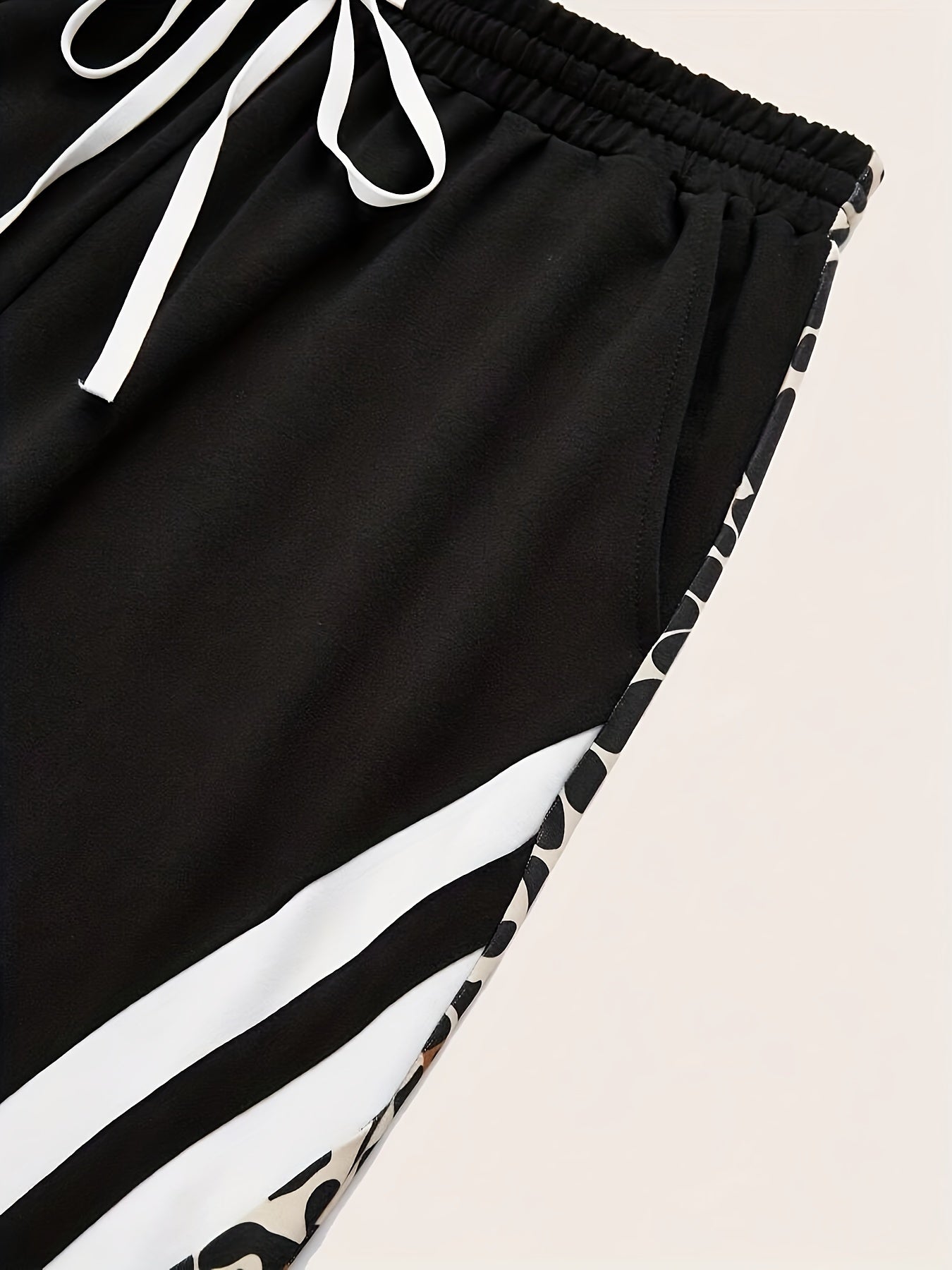 Pantalones Anchos con Estampado de Leopardo para Mujer – Pantalones de Verano Casuales con Cordón