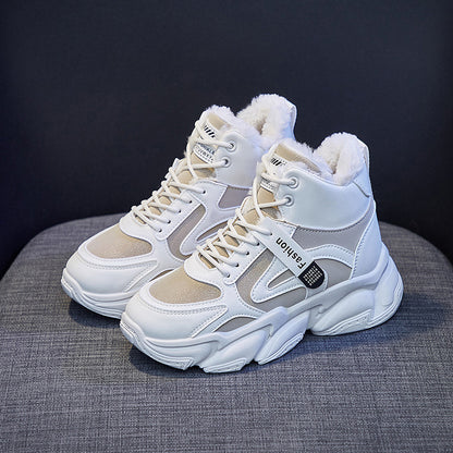 Loom & Soul™ Women’s Fleece-Lined High Top Sneakers – Warm, Clunky Winter Comfort Shoes