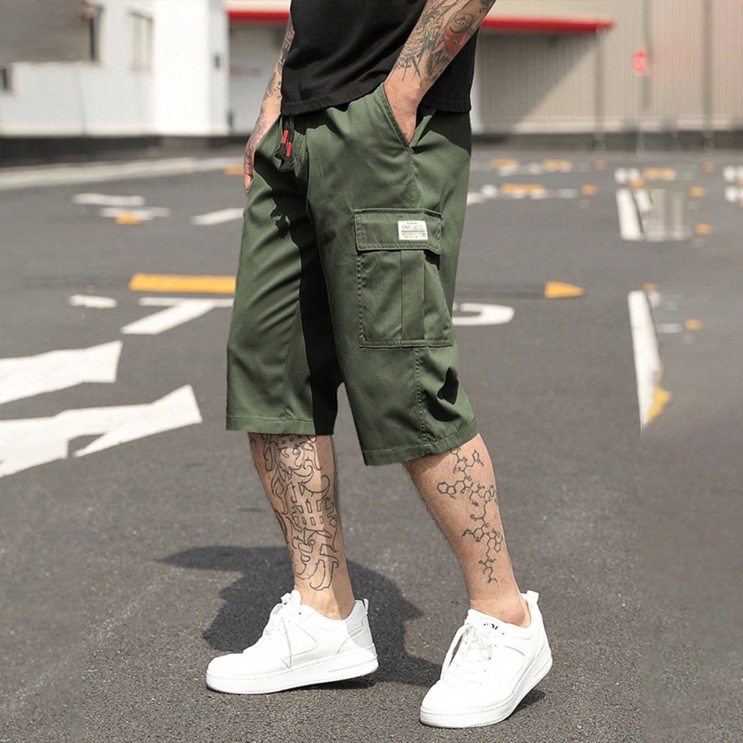 Men’s Minimal Cropped Trousers – Lightweight Summer Fit