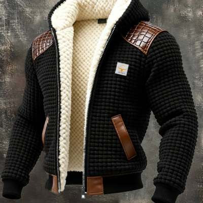 Chaqueta con capucha y forro polar unisex – Estampado digital corte holgado