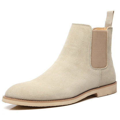Men’s Suede Chelsea Boots – Classic High-Top Winter Style
