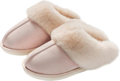 Womens Slippers with Fluffy Fur Soft Memory Foam House Shoes, Christmas Gifts Christmas Slippers for Women Mom Grandma