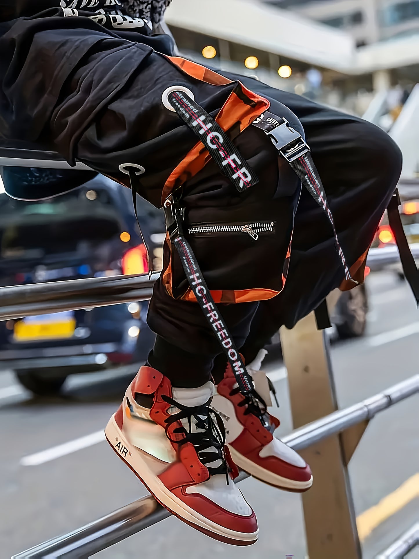 Men’s Alphabet Cargo Pants – Trendy Streetwear Multi-Pocket Trousers