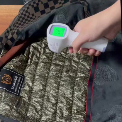 Men’s Checkered PU Coat – Black & Brown Houndstooth Street Jacket