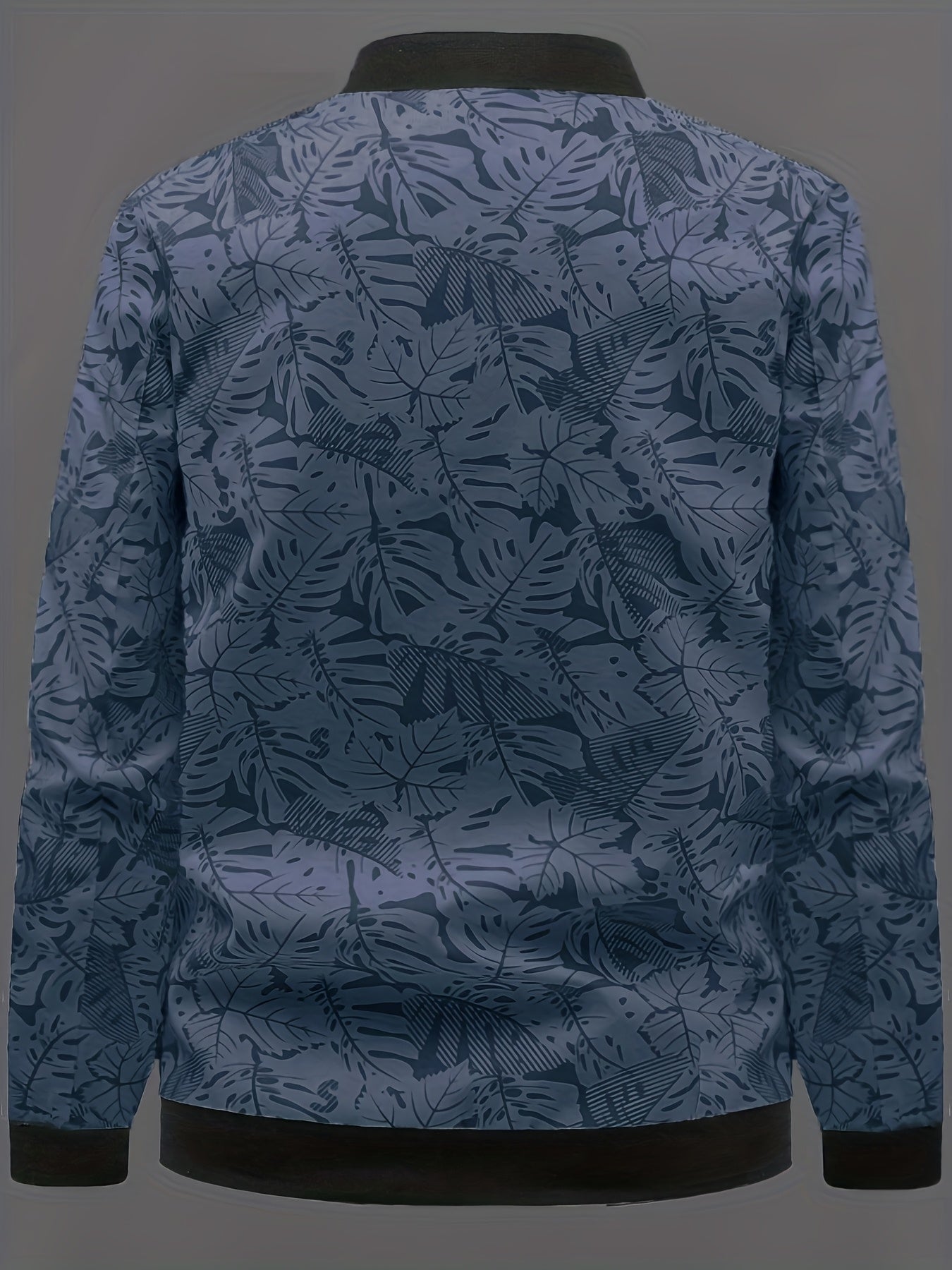 Men’s Printed Baseball Jacket – Zip-Up Casual Lightweight Street Coat