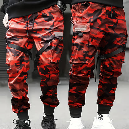 Men’s Camouflage Cargo Pants – Multi-Pocket Loose Street Trousers